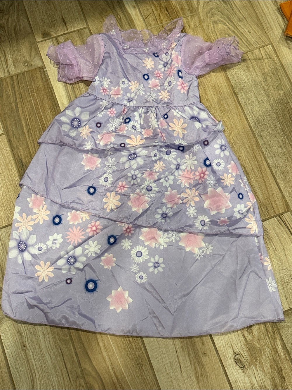 Lilac Floral Tiered Girls' Dress